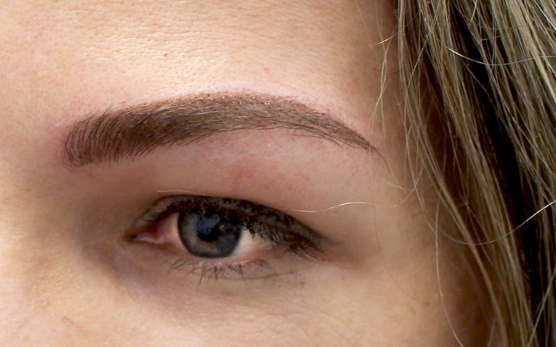 Microblading results after 12 months